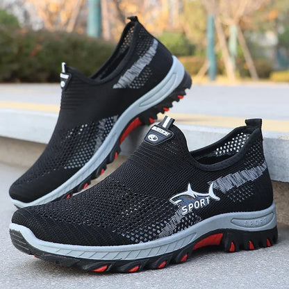 Męskie letnie trampki Sportowe męskie buty z siateczki Oddychające buty sportowe Płócienne lekkie trampki Tanie buty Wyprzedaż