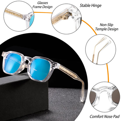 CATERSIDE Fashion Mirror Men Polarized Sunglasses Luxury Core Insert Leg Design Sun Glasses Women Party Outdoor Travel Glasses