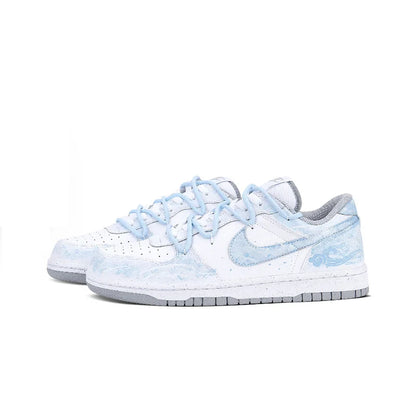Anpassade sneakers Nike Dunk ”Fog Hidden Auspicious Clouds” – högmodiga retro-skor i kinesisk tuschteckningsstil, låga skor för både män och kvinnor
