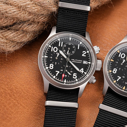 Militado ML1868KF Quartz Watch VK67 Chronograph Movement Military 3 Dial Vintage Watch 100m Waterproof Sapphire Crystal Watches
