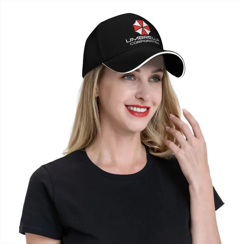Umbrella Corporation Baseball Cap Retro Adjustable Sandwich Hats for Men Women Breathable Dad Hat Running Golf