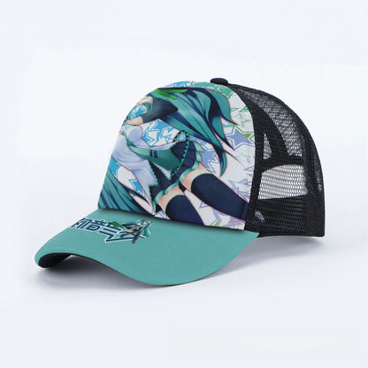 Breathable Mesh Caps Anime Manga Motifs Naruto Luffy Demon Slayer Unisex Summer Fashion Baseball Caps Protection Hats