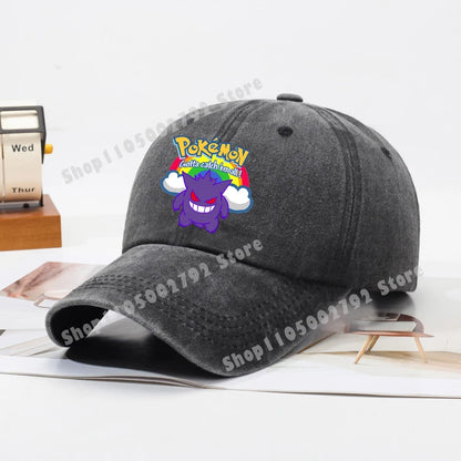 Pokemons Baseball Caps Pikachu Kawaii Anime Figures Sunshade Hats Summer Outdoor Parent Child Sunhat Trendy Duck Tongue Cap Gift