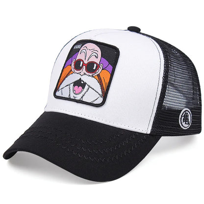 Dragon Ball Anime Character Printed Baseball Cap For Men And Women Hip Hop Hat Truck Driver Mesh Hat Summer Outdoor Sunshade