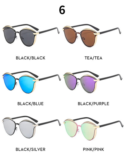 Fashion Classic Polarized Sunglasses for Women Cat Eye Brand Sun Glasses Luxury Round Eyeglasses UV400 Gafas De Sol