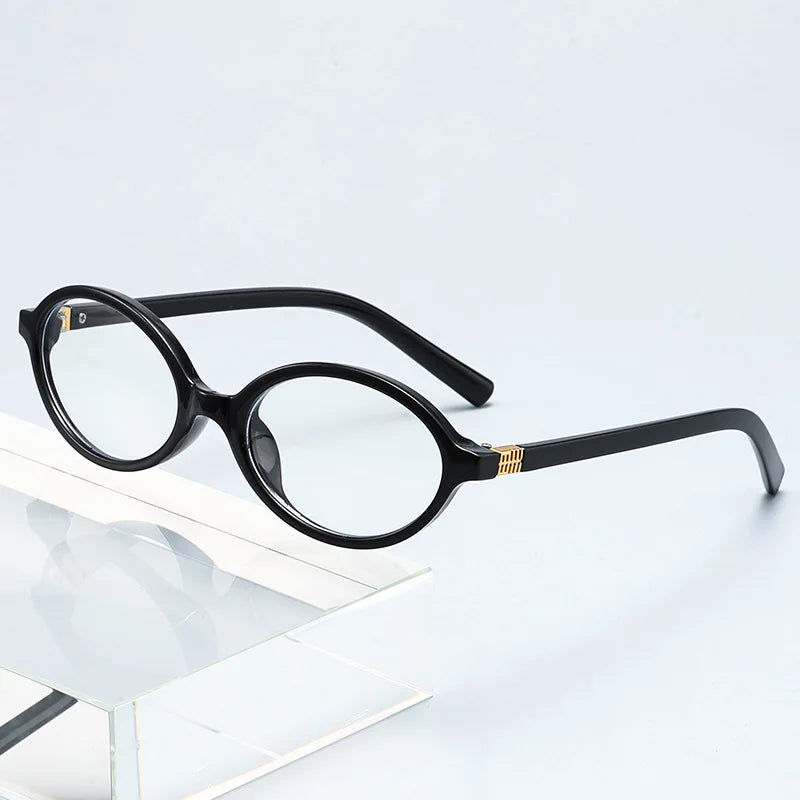 Small Fashion Oval Leopard Sunglasses Women Lovely Ins No Makeup Anti Blue Light Glasses Cute Decorative Computer Glasses 선글라