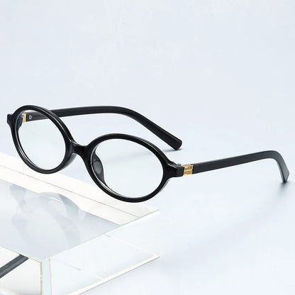 Small Fashion Oval Leopard Sunglasses Women Lovely Ins No Makeup Anti Blue Light Glasses Cute Decorative Computer Glasses 선글라