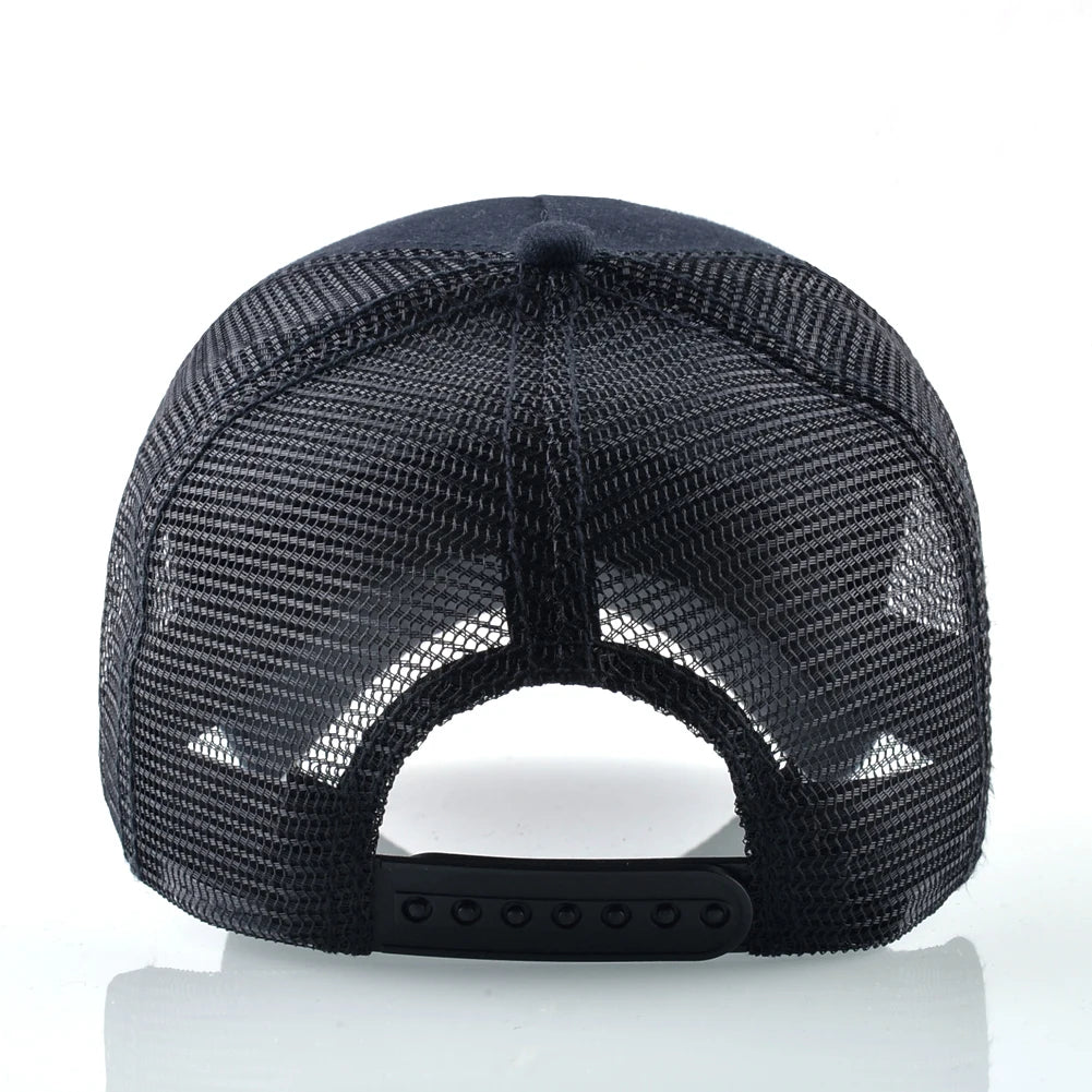 Модна бейзболна шапка с бродерия „Вълк“, Snapback, хип-хоп, Trucker, за мъже и жени, за външни дейности, дишаща шапка с козирка