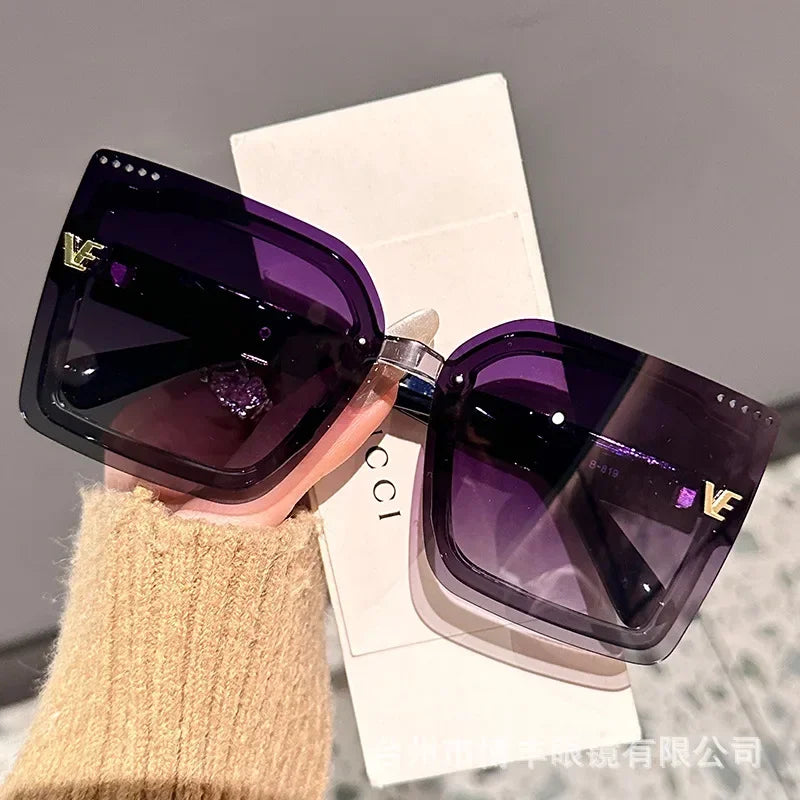New Square Polarized Sunglasses Women Oversized Large Sun Glasses Ladies UV400 Classic Shades Oculos De Sol Luxury Designer