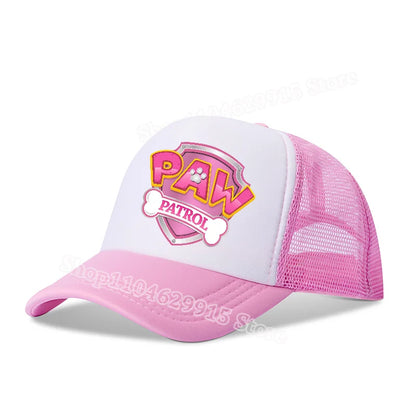 Paw Patrols Baseball Cap Cartoon Anime Skye Chase Print Girls Sun Headwear Summer Athleisure Adjustable Mesh Hats Birthday Gift