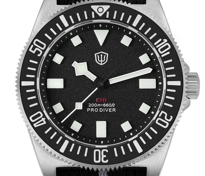 Watchdives 38mm EXD Titanium Diver Watch Sapphire crystal mirror AR coated men's waterproof watch