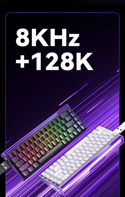 AULA HERO68 HE Magnetic Switch Keyboard Rapid Trigger 8K Polling Rate Esports Gaming Keyboard RGB Wired Mechanical Keyboard