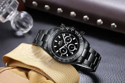 Automatic Watches for Men Mechanical Self Weind Gold Stainless Steel Glacier Ice Blue Chestnut Brown Bezel Reloj Hombre Baratos