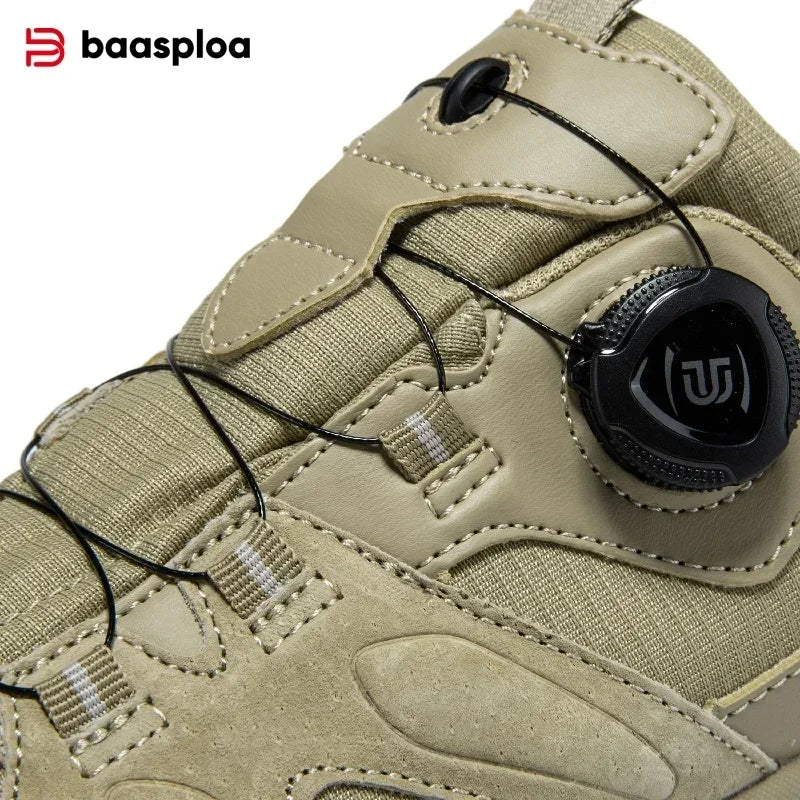 Zapatillas de senderismo para hombre Baasploa: antideslizantes, resistentes al desgaste, para escalada y senderismo al aire libre; con interior de algodón para mayor comodidad; zapatillas deportivas para actividades al aire libre.