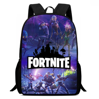 Mochila Escolar Fortnite de 15 Polegadas com Desenho Animado para Crianças, Meninos e Meninas, Mochila Leve com Estampado de Jogo, Grande, Adequada para Idades dos 5 aos 8 Anos
