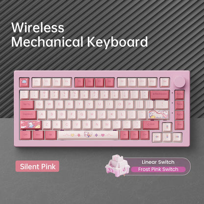Akko 5075 V3 75% Mechanical Keyboard 8000/10000mAh 2.4GHz Wireless/Wired Type-C/BT 5.0 Hot Swap RGB Gasket for Gaming Typing