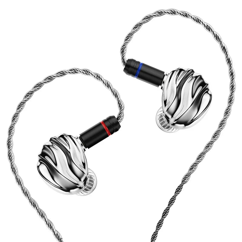 TRN SHELL 4DD+1 Planar Hybrid Drivers In-Ear Earphone IEM 0.78mm Detachable Cable Wired HIFI Music Earbuds Nozzle Design Headset