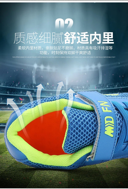 Personality Stylish And Comfortable Boys Girls Training Game Sneakers Indoor Outdoor Lawn Youth Student Soccer Shoes 29-39#