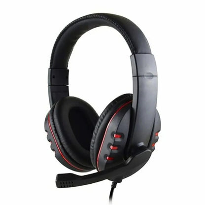 Casque gaming filaire avec éclairage, microphone réglable, son surround stéréo, coussinets auriculaires doux, pour PC, ordinateur portable et téléphone