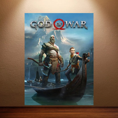 Kratos Poster God of War Game Poster Classic Video Games Poster Canvas Wall Painting Game Room Wall Decor Room Wall Ar