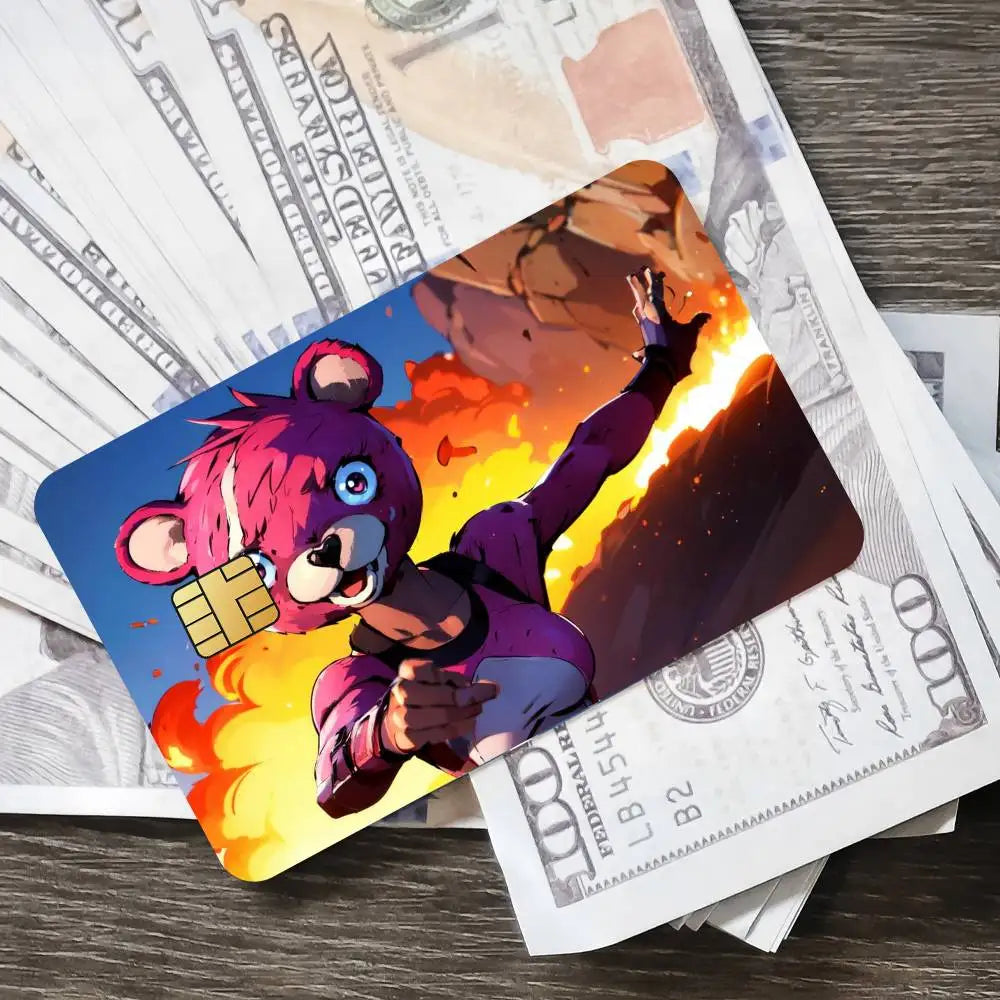 Cuddle Team Leader Fortnite Game Card Stickers for Bank Access Protective Waterproof Film Cover Sticker Surprise Gift