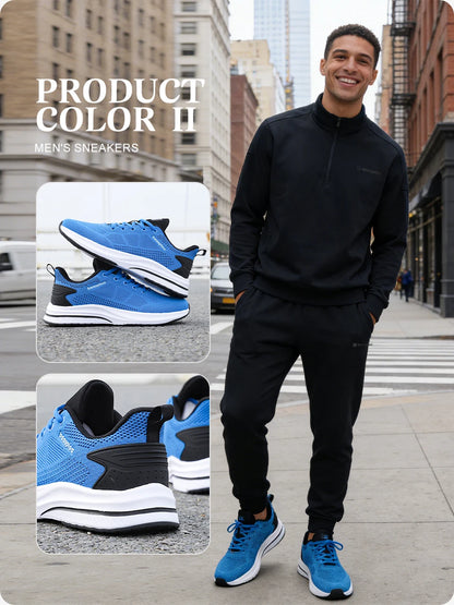 Chaussures de course Baasploa pour homme : nouvelles baskets décontractées légères en mesh, de créateur, respirantes, à lacets, pour le sport et la marche en extérieur
