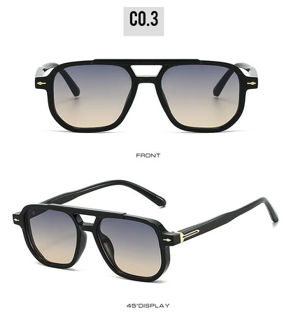Frame-shaped arrow decorative sunglasses, suitable for both men and women for daily outings, perfect for sun protection.