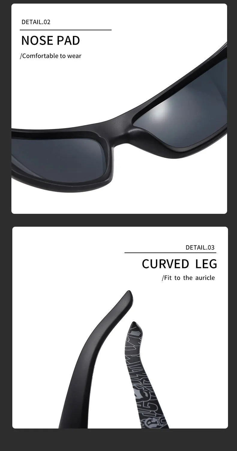 Designer Luxury Brand Polarized Sunglasses Men Protection Mountaineering Windproof Eyewear Driving Outdoor Sports Sun Glasses