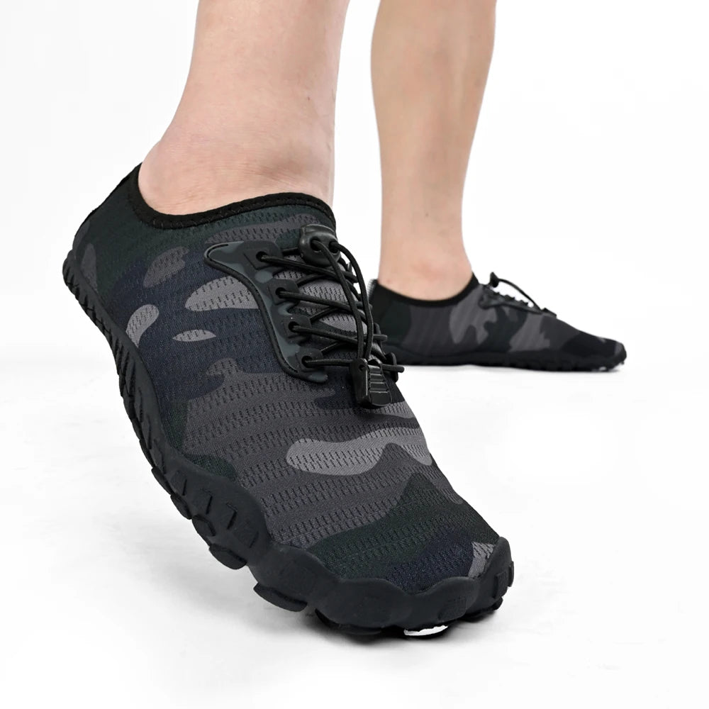 Oiaano Nouvelles chaussures de plage à séchage rapide « Camo » pour homme et femme, sandales aquatiques, baskets aquatiques pour homme, chaussures de sport et de marche