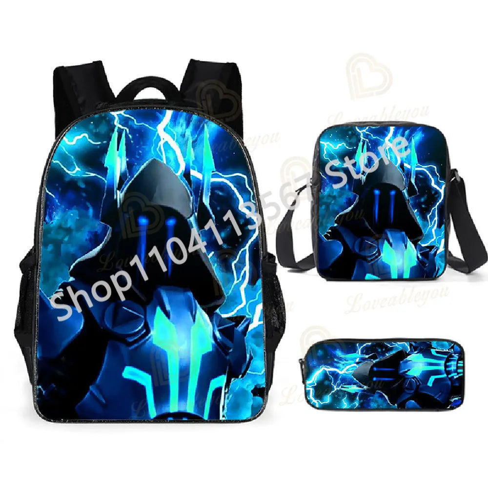 Fortnite Kids 3pcs Backpack Set Women Backpacks Office Stationary for Teenage Girls Boys Laptop Backpack Casual Travel Rucksack