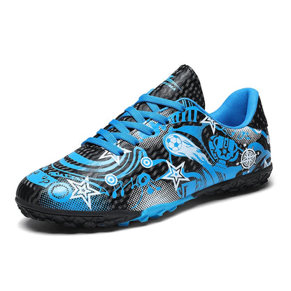 Chaussures de football pour étudiants, chaussures de sport, terrain de société, chaussures de football pour garçons, futsal, baskets rapides d'intérieur, crampons originaux pour la cheville, chaussures de football