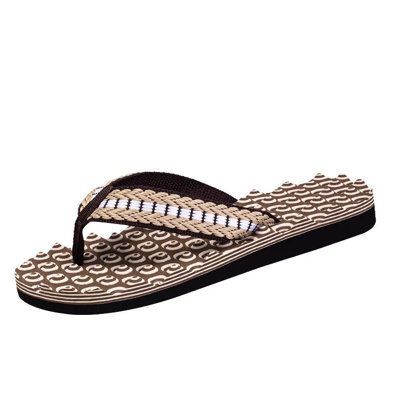 Pantoufles d'intérieur décontractées pour hommes, tongs, sandales de plage, diapositives plates coordonnantes, chaussures de maison, été