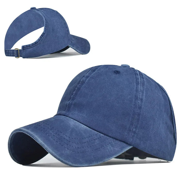 Newest Curly Hair Backless Ponytail Cap for Women Natural Hair Afro Hair Messy Bun Ponytail Baseball Cap Hat Adjustable