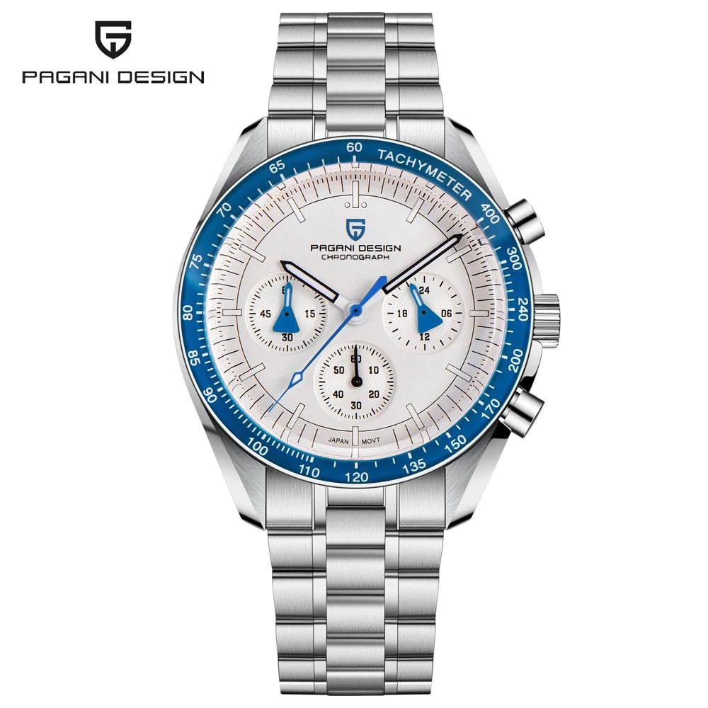 2026 New PAGANI DESIGN Golden Moon Mens Watches Luxury Quartz Watch Men Speed Sports Chronograph Man AR Sapphire Waterproof Gift