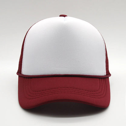 5 panel Trucker Caps Men Women Plain Blank Foam Mesh Baseball Cap With Rope Summer Breathable Outdoor Sport Sun Visor Hats