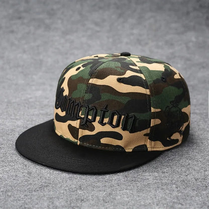 Baseballcap mit flachem Schirm, Buchstabenstickerei für Herren, vielseitig kombinierbar, Damen-Sommer-Hip-Hop-Hut, Outdoor-Sonnenschutz, verstellbare Schirmmütze