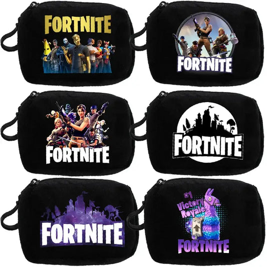 Fortnites Boys Girls Plush Coin Purse Cute Fashion Portable Wallet Cartoon Anime ID Card Storage Bag Children Birthday Gifts