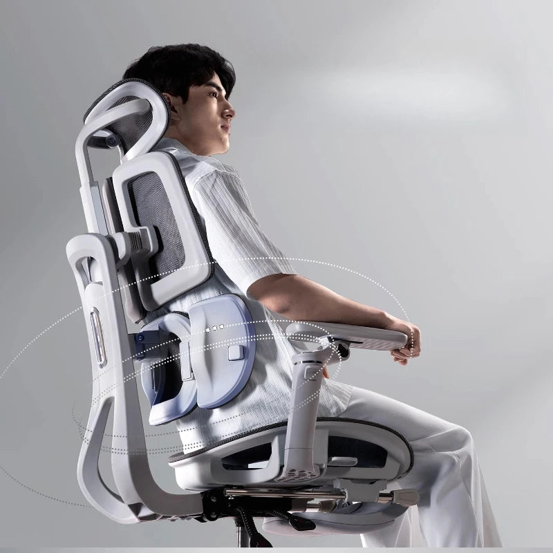 Silla de oficina de malla ergonómica ejecutiva para ordenador y gaming, mueble moderno giratorio con ruedas ajustable, silla gaming ergonómica