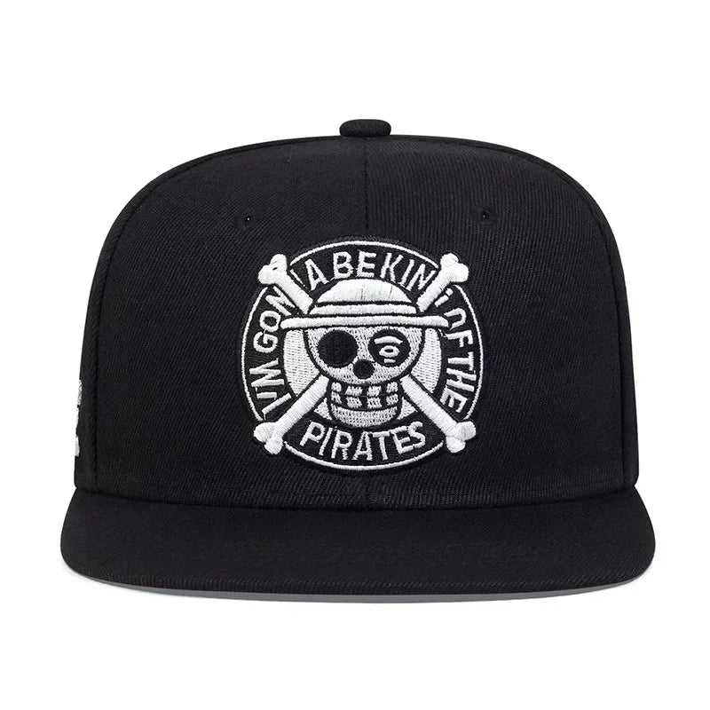 Anime ONE PIECE Fashion Baseball Caps for Men Women Luffy Skull Embroidered Men's Women's Cap Leisure Hip Hop Snapback Hat Gift