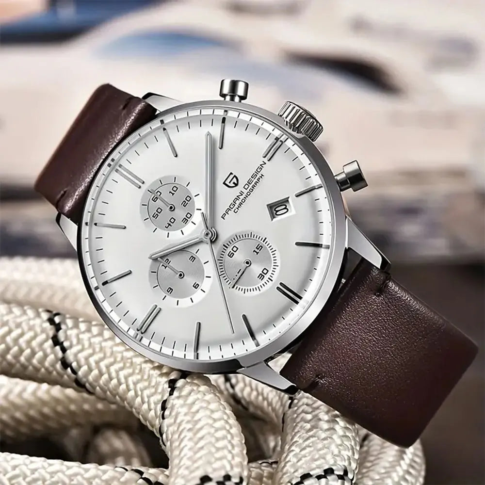 PAGANI DESIGN New 2720K Men Watch VK67 Quartz Wristwatch Multi functional Chronograph Sapphire Glass Waterproof Clock Watch Gift