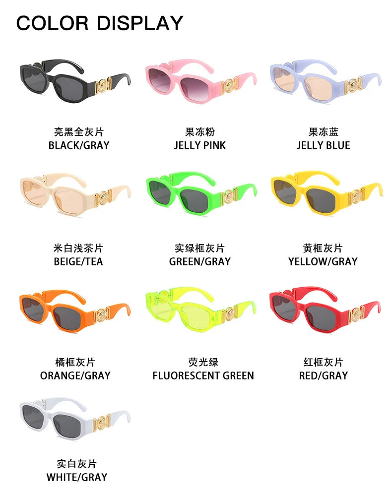 Vintage Square Luxury Small Frame Sunglasses Men Women Rectangle Brand Design Fashion Square Sun Glasses Shades Vintage Glasses