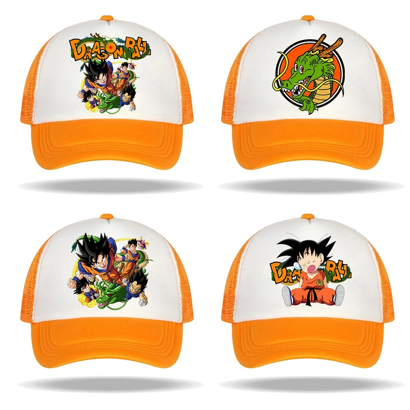 Dragon Ball-baseballkasketter med anime-figurer, solhat til børn og voksne, sommerhatte, åndbare, afslappede hatte, justerbare kasketter med skygge, gaver