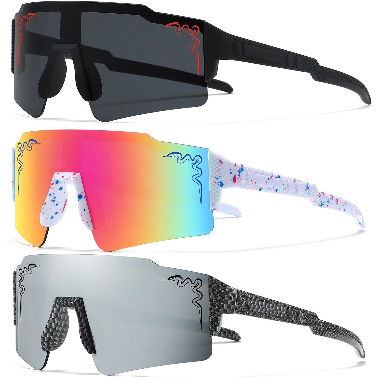 3 Pairs  Age 5-18 Youth Baseball Sunglasses Boys Girls Glasses Outdoor Sport Cycling Goggles Children Kids Softball Shades