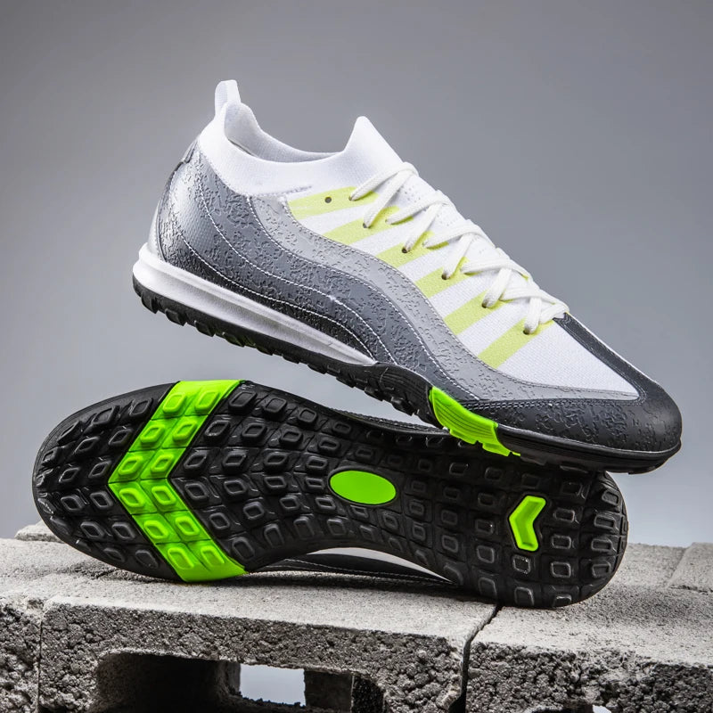 Chaussures de football pour hommes, respirantes, pour l'entraînement, livraison directe, crampons de sport pour matchs, chaussures de football FG/TF, ultra-légères, à crampons longs