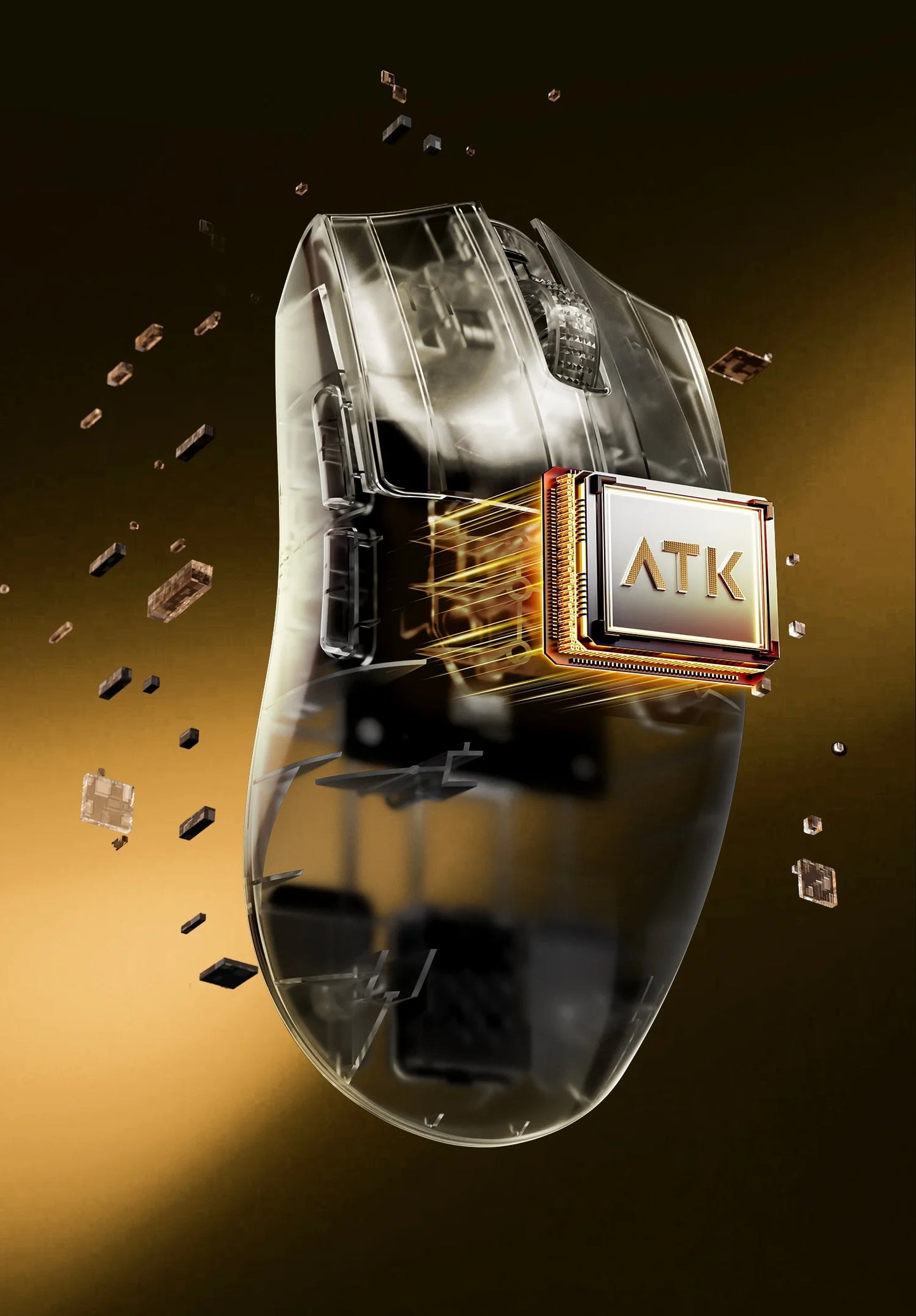 Rato Gaming Sem Fios ATK X1 V2 Ultimate 2.0 Paw3950 Utrla 54g Leve 750ips 0.163ms Baixa Latência 650ips — Novo Acessório para Oferta