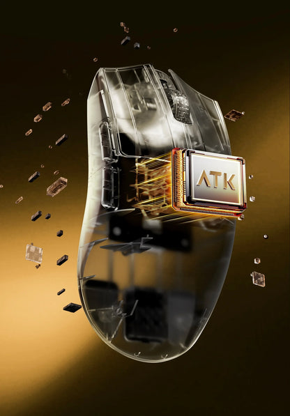 Rato Gaming Sem Fios ATK X1 V2 Ultimate 2.0 Paw3950 Utrla 54g Leve 750ips 0.163ms Baixa Latência 650ips — Novo Acessório para Oferta