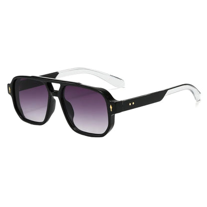 Retro Double Beam Sunnies HD Leopard Print Eyewear Unisex Polarized Sunglasses Waterproof Lightweight Anti-UV Glasses Outdoor