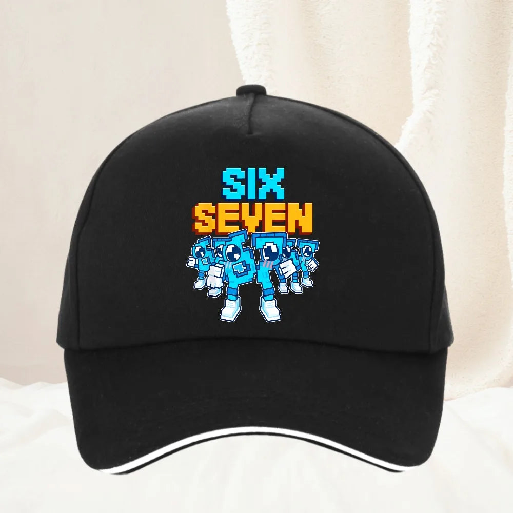 Meme 67 Six Seven 6 7 Italian Brainrot Baseballkappe Herren Trucker-Cap Frühjahr Freizeit Outdoor Fitness Sonnenvisier Snapback-Kappe