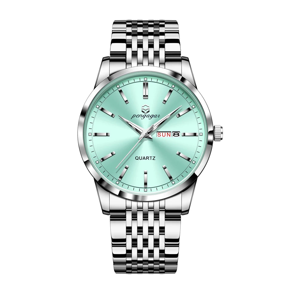 2025 New Top Brand Luxury Man Wristwatch Waterproof Luminous Date Men Watches Stainless Steel Quartz 43mm Men's Watch Male reloj