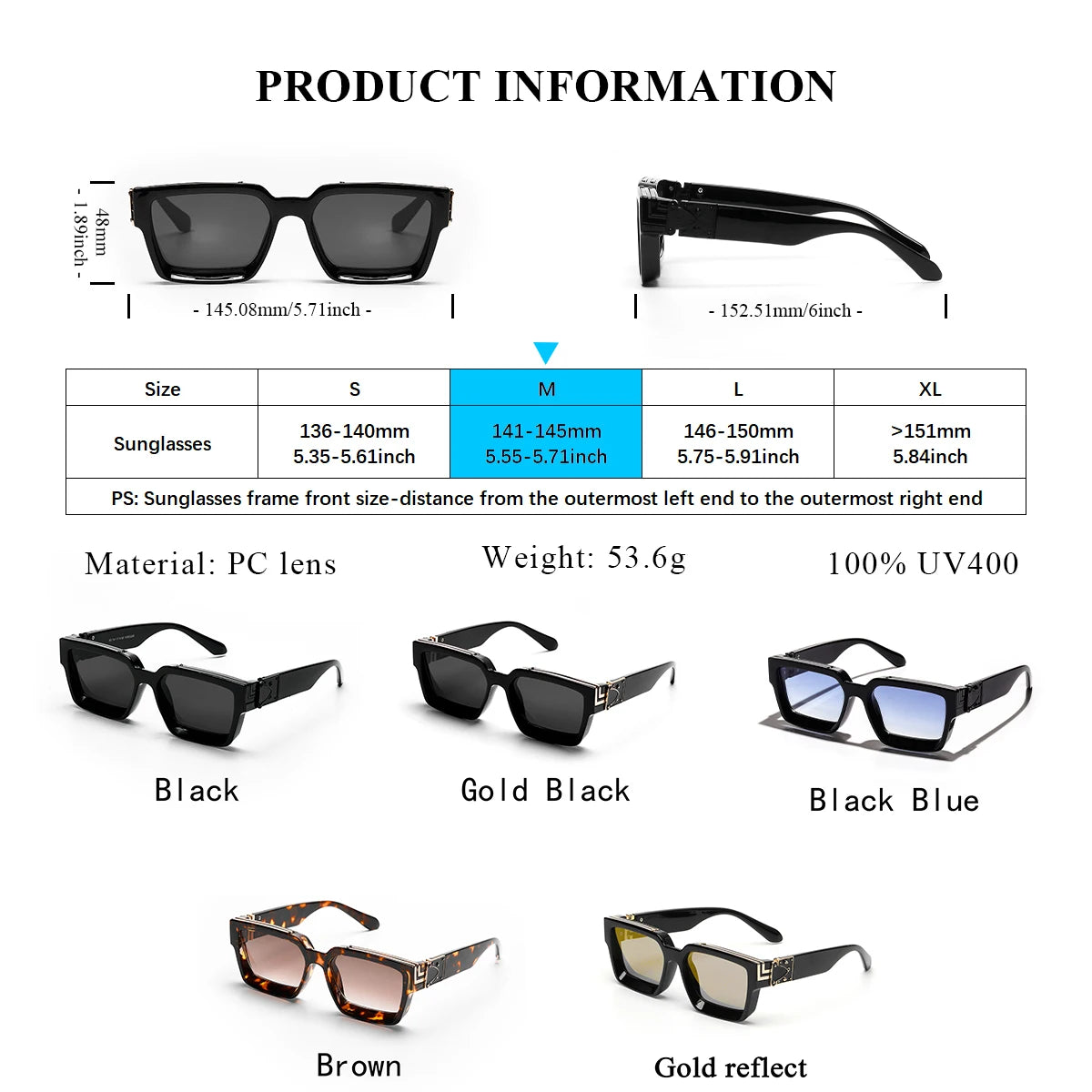 Ruiao Retro Black Millionaire Shades Luxury Sunglasses 2026 For Men Designer Famous Brand Square Sun Glasses Man Women Sunglass